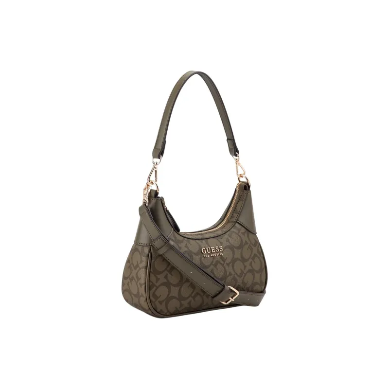 GUESS Coated Canvas Handbag Shoulder Bag Crossbody Bag Women's Green-1