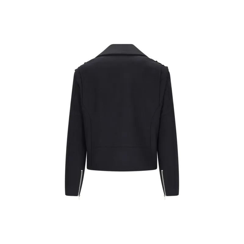 BALMAIN Zipped Detailed Biker Jacket-1