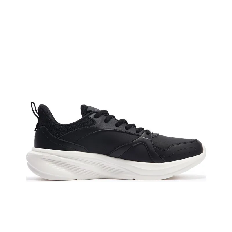 361° Cushioned Slip-Resistant Low-Top Casual Running Shoes Men's Black White-1