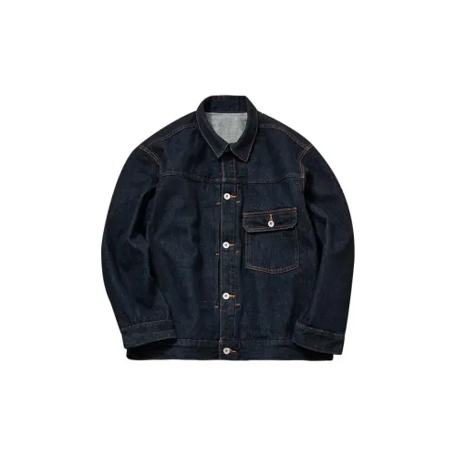 PEDLOR Denim Jackets Men Blue