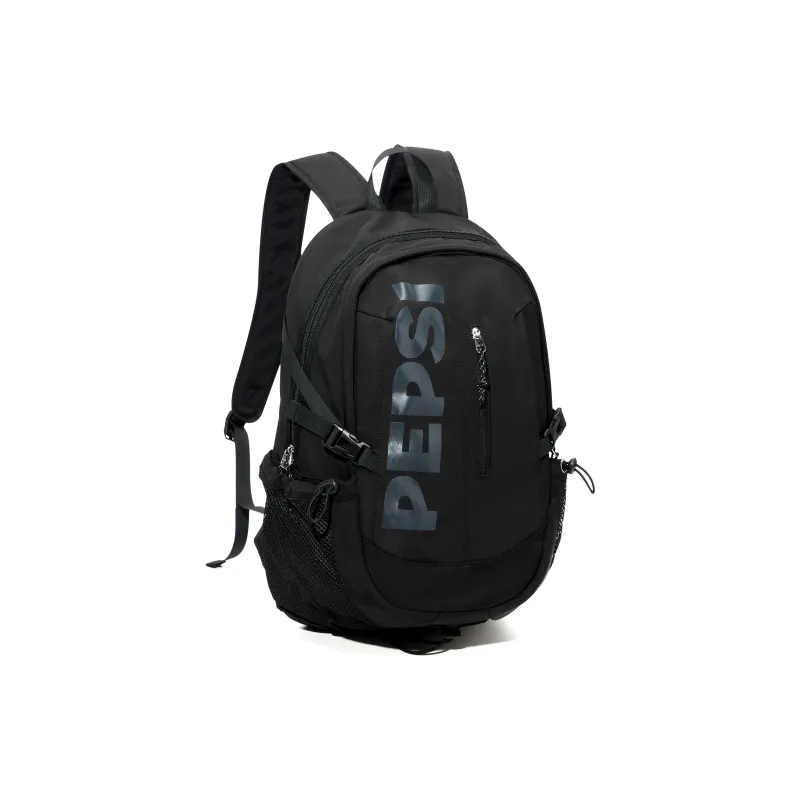 Pepsi Water-Repellent Fabric Backpack Regular Unisex Black/White-2
