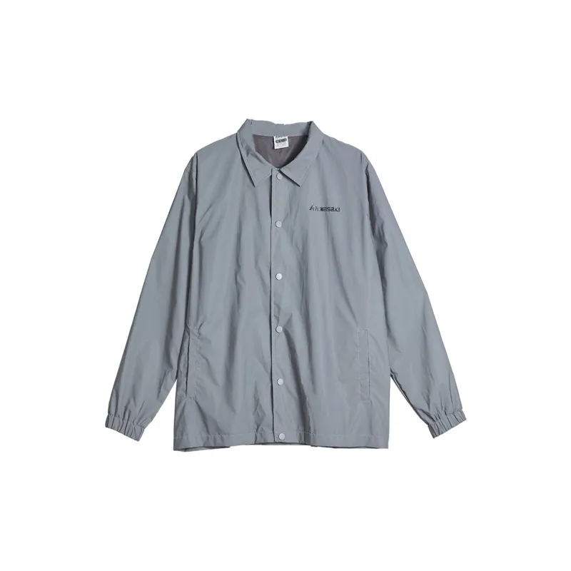 Kawasaki Long-Sleeved Jackets & Coats Unisex Silver Gray-1