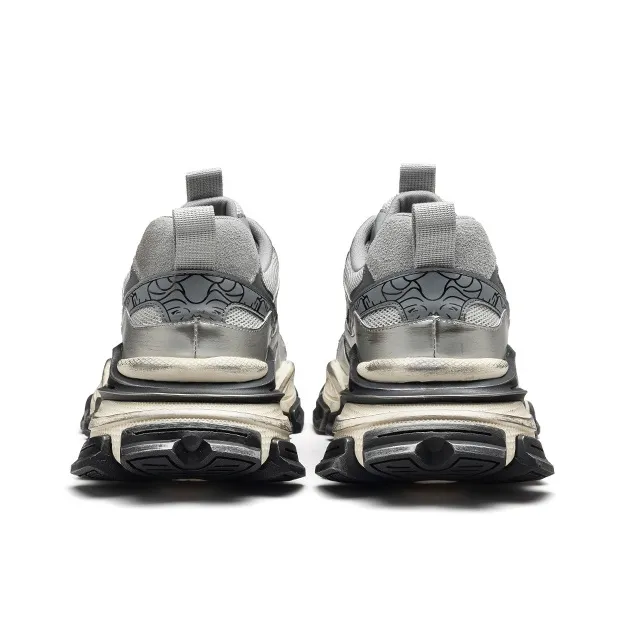 HARSON Abrasion Resistant Height Increasing Low Top Chunky Sneakers Men's-4