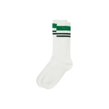 LACOSTE 2024 Autumn Series Mid-Calf Socks Men's 1 Pack White