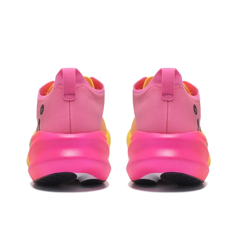 BMAI Cushioning Coverage Support Wear-Resistant Mid-Top Running Shoes Unisex Gold Dawn Red-4