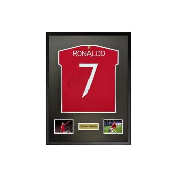 Yi Shot Soccer Fan Gear Jersey Manchester United Club Included SA Certificate Framed And Collectible