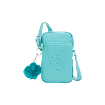Kipling Nylon Cell Phone Pouch, Shoulder Bag, Crossbody Bag Women's Aquarium Blue
