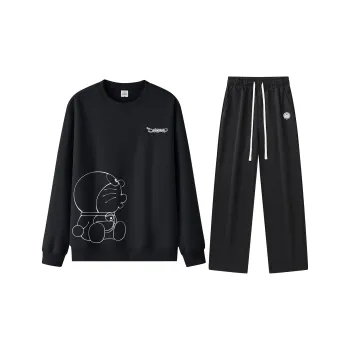 DoraemonA Loose Fit Crew Neck Casual Pajama Set Unisex