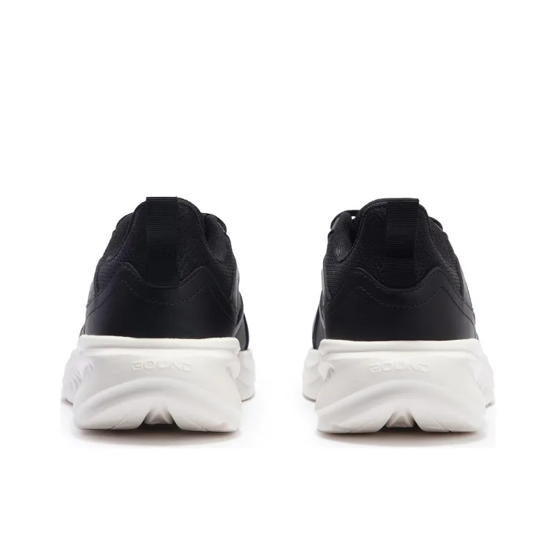 361° Cushioned Slip-Resistant Low-Top Casual Running Shoes Men's Black White-4