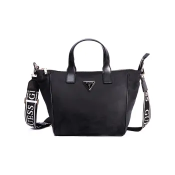 GUESS Nylon Tote One Shoulder Handbag Women's Black