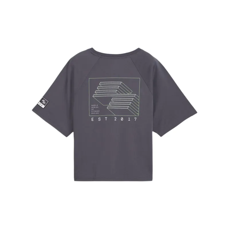PUMA HYROXMOTION FW24 Raglan Sleeve T-Shirt Women's Galaxy Gray-1