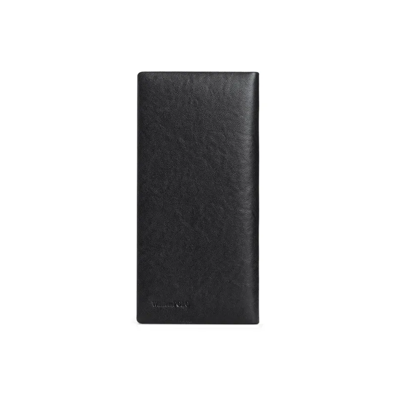 WilliamPOLO Cow Leather Wallet Men's Black-1