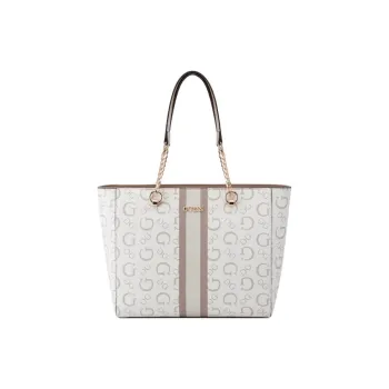 GUESS Coated Canvas Tote Bag Shopping Bag Handbag Women's Pink
