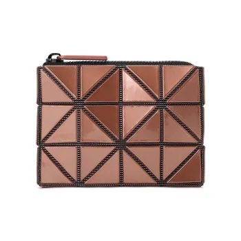 ISSEY MIYAKE CASSETTE Polyvinyl Chloride Resin Coin Purse Women's Brown Tea Brown