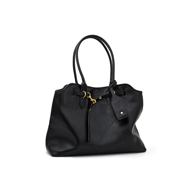 Vigno Synthetic Leather Tote Shoulder Bag Regular Women's Yellow Brown/Black/Coffee-2