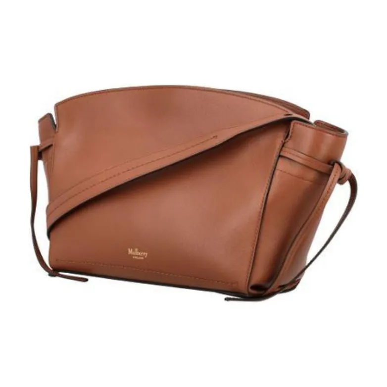 Mulberry Grain Leather Shoulder Bag, Crossbody Bag Women's Bright Umber-4