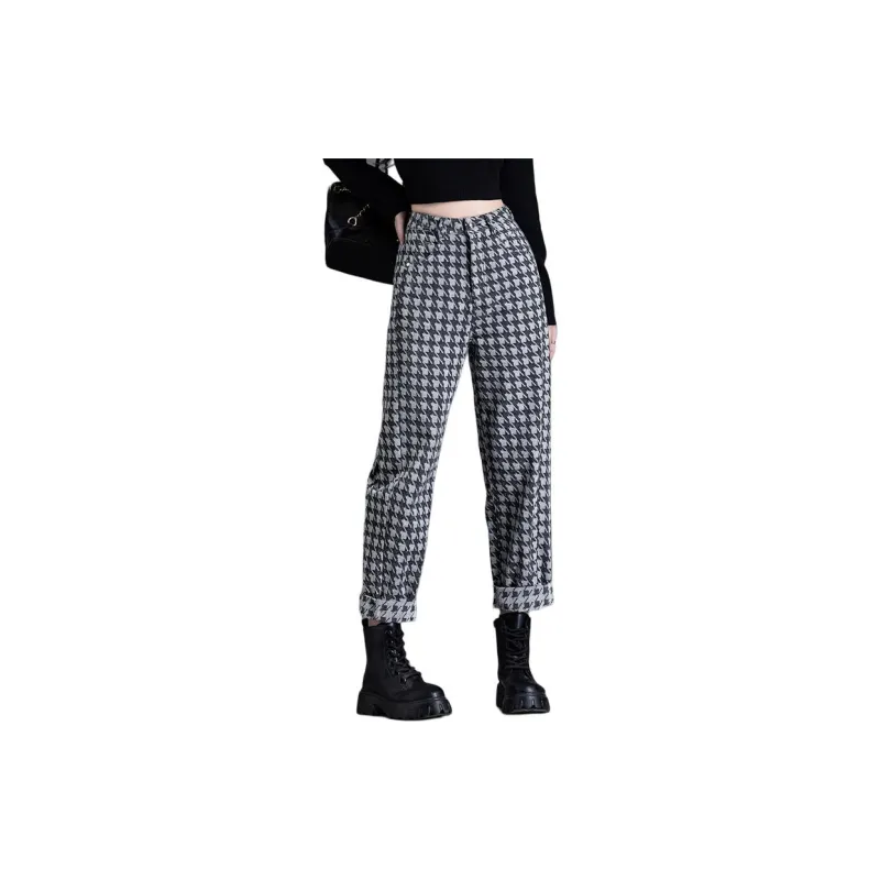 You Cow Me Pants Jeans Women's Black Gray-1