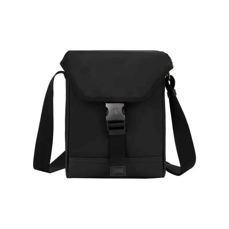 CALVIN KLEIN Fabric Crossbody Bag Medium Size Men's Space Black-0
