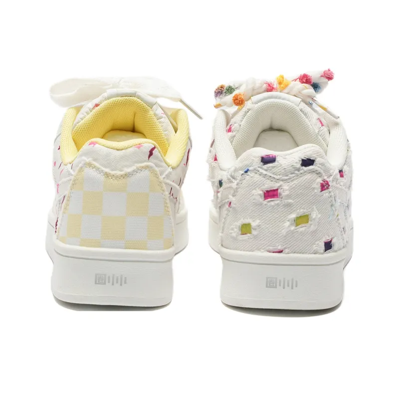 Circle Small Coverage Balance Breathable Low Top Skateboard Shoes Unisex Mismatched Lightning-4