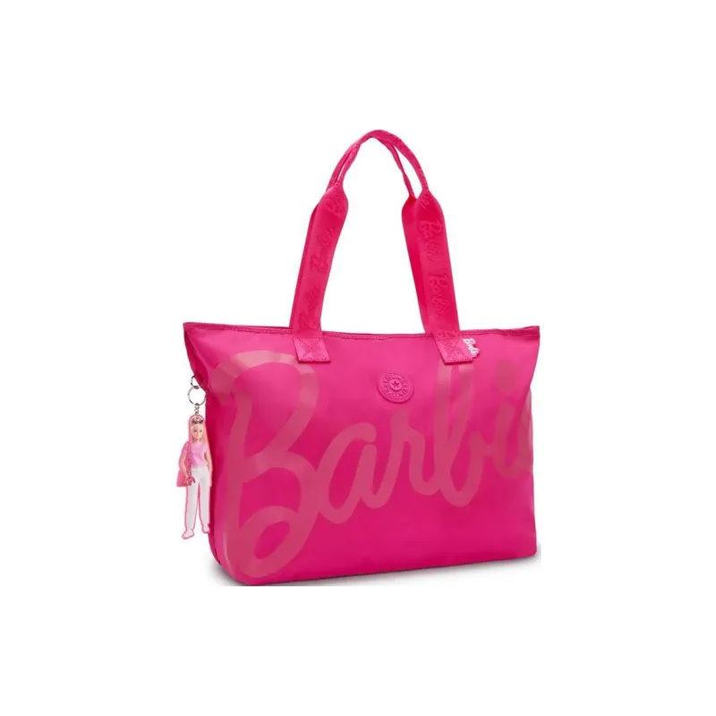 Kipling Polyester Tote Bag, Shopping Bag, Shoulder Bag, Handbag Medium Size Women's Pink-1