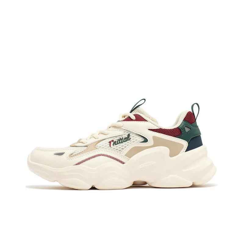 361° Anti-Slip Wear-Resistant Low-Top Casual Running Shoes Women's Beige Green Red-0