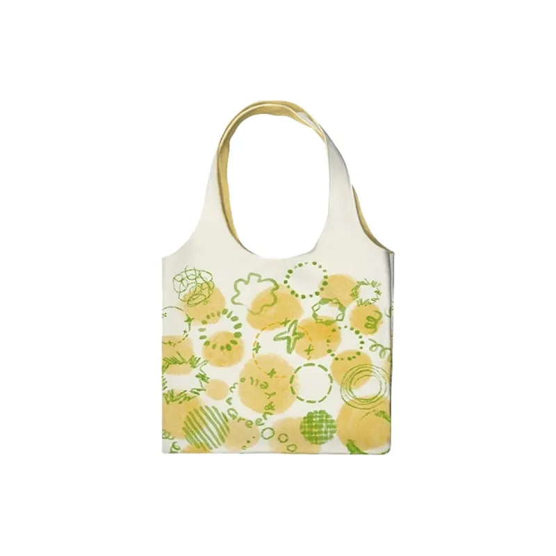 AOSONG Canvas Canvas Bag Shoulder Bags Regular Unisex Yellow Green-0