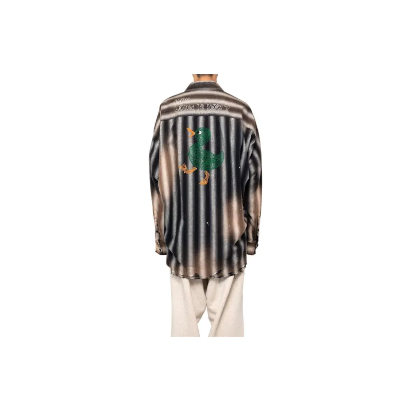 Maison Mihara Yasuhiro Vintage Striped Distressed Shirt-2