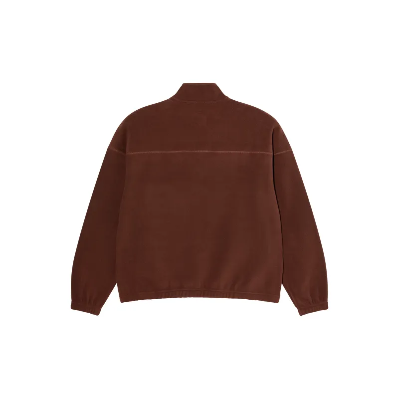 POLAR SKATE CO Ivan Half Zip Sweater Sweatshirt Unisex Burgundy-1
