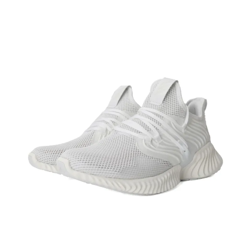 Adidas Alphabounce Instinct Slip Resistant And Breathable Low Top Casual Running Shoes Unisex Gray White-2