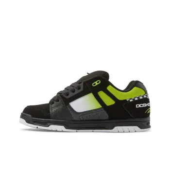 DC Shoes Slip Resistant Cushioning Low Top Skateboard Shoes Men's Black Green