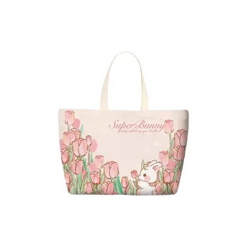 AOSONG Suede Tech Fabric Handbag Regular Unisex Tulip Pink