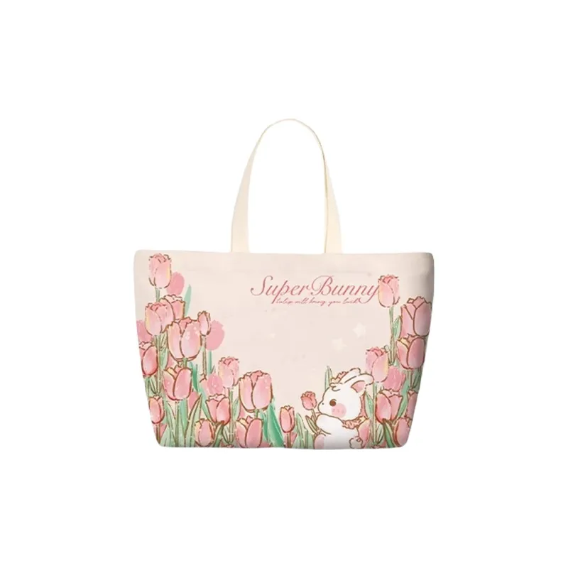 AOSONG Suede Tech Fabric Handbag Regular Unisex Tulip Pink-0