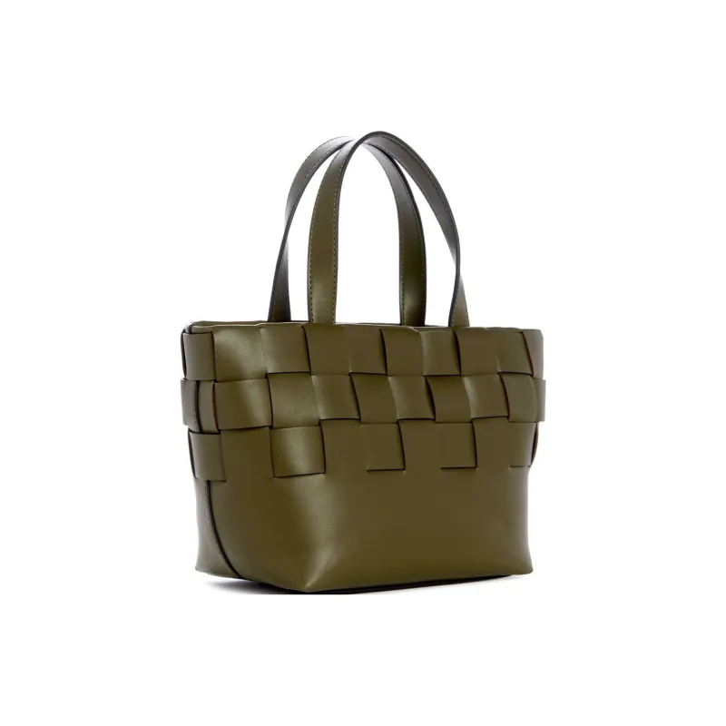 GUESS Artificial Leather Tote Bag Shopping Bag Shoulder Bag Crossbody Bag Handbag Small Size Women's Green-1