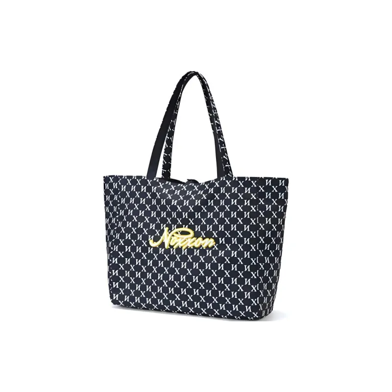 NOXXON Nylon Tote Bag Shoulder Bag Women's Khaki/Obsidian Black-1