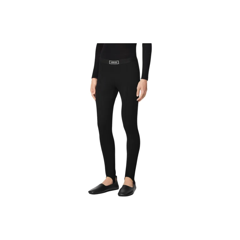 VERSACE Logo waistband Leggings-2