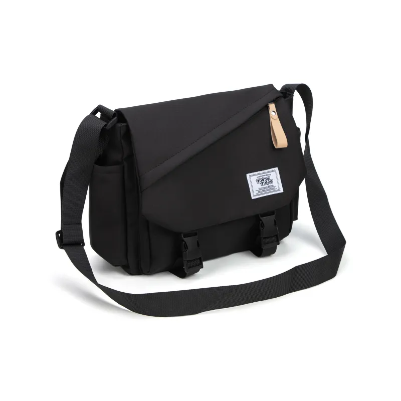 TAKI Commute Travel Lightweight Trendy Versatile Student Crossbody Bag Shoulder Bag Unisex Black/White/Red-7