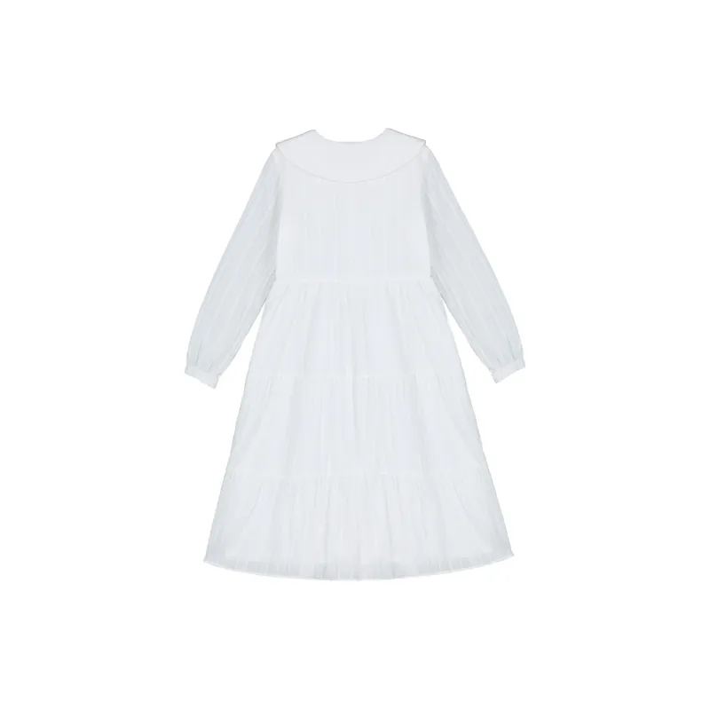 B.Duck Long Sleeved Dresses Women's White-1
