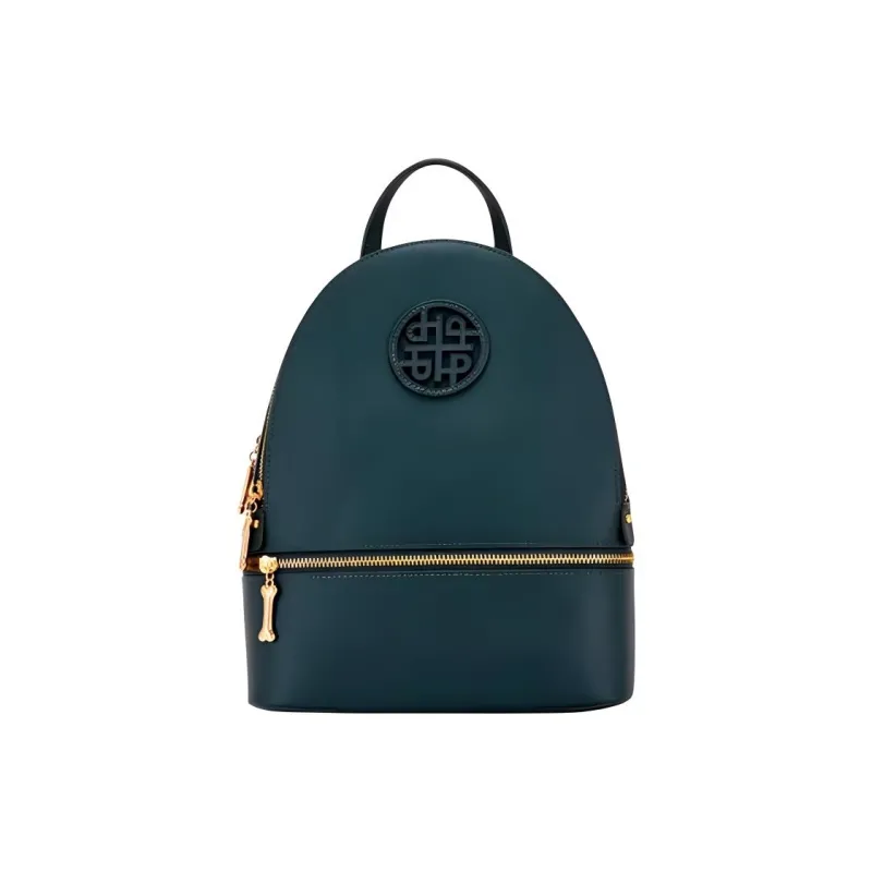 Hush Puppies Cow Leather Backpack Medium Size Unisex Black/Gray Apricot/Jasper-10