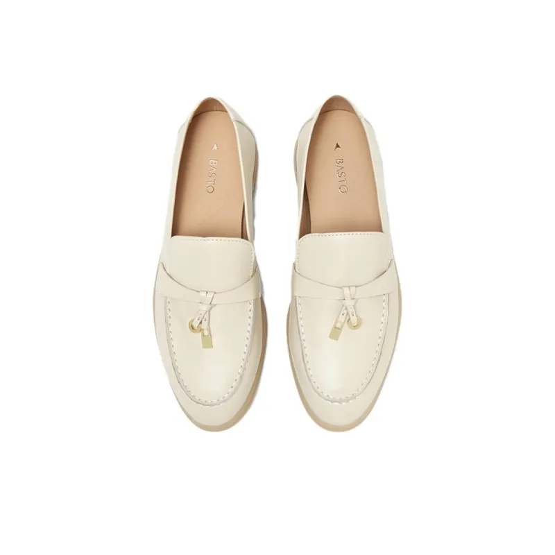 BASTO Loafers Women's Ecru/Camel/Light Apricot-8