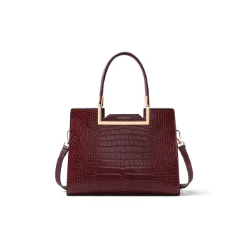 Kevin Cohen Cow Leather With Synthetic Leather One Shoulder Handbag Regular Women's Burgundy