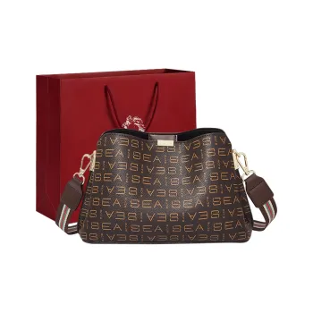 Old Man's Head PVC Shoulder Bag Crossbody Bag Women's Coffee