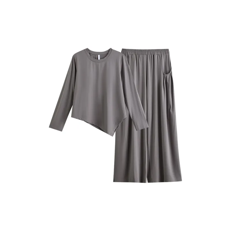Same Language Pajama Set Women's Purple Gray-0