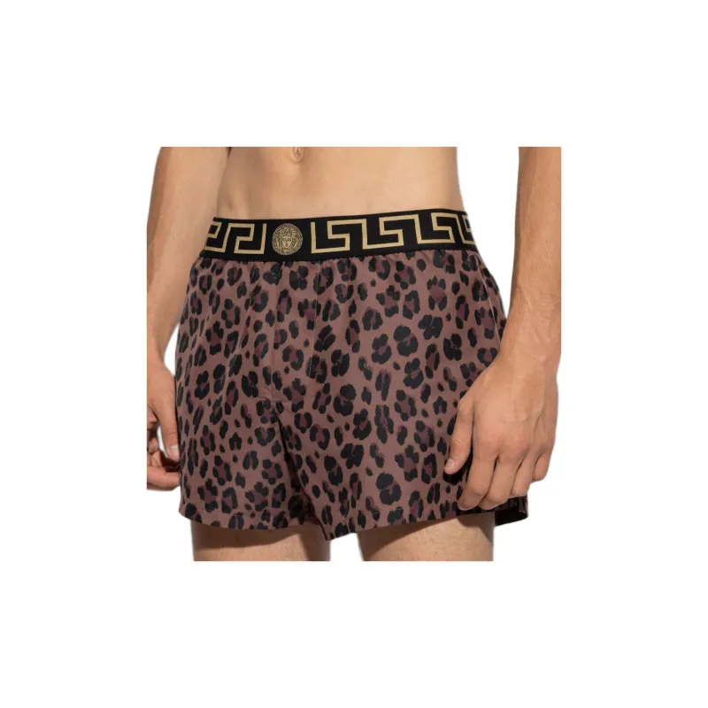 VERSACE Leopard Printed Swim Shorts-1