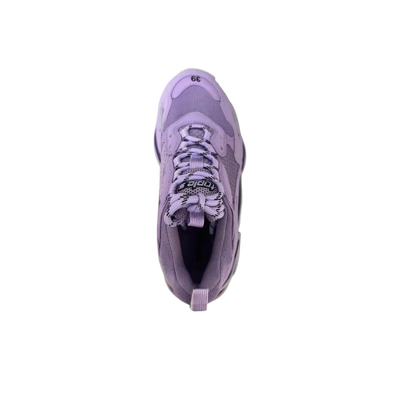 Balenciaga Triple S Low Top Chunky Sneakers Women's Purple-3