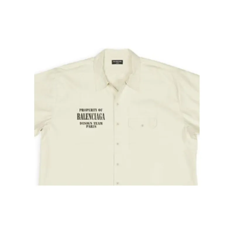 Balenciaga Property FW22 Shirt Men's Ecru-2
