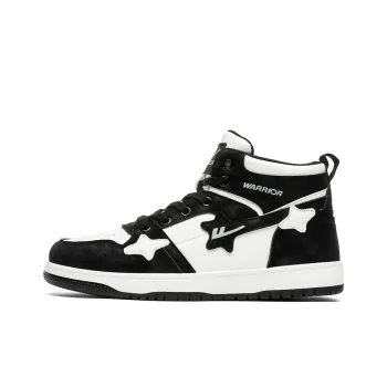 Warrior Wear resistant And Lightweight High Top Skateboard Shoes Men's White Black
