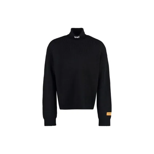 HERON PRESTON HPNY Logo-embroidered Wool Jumper