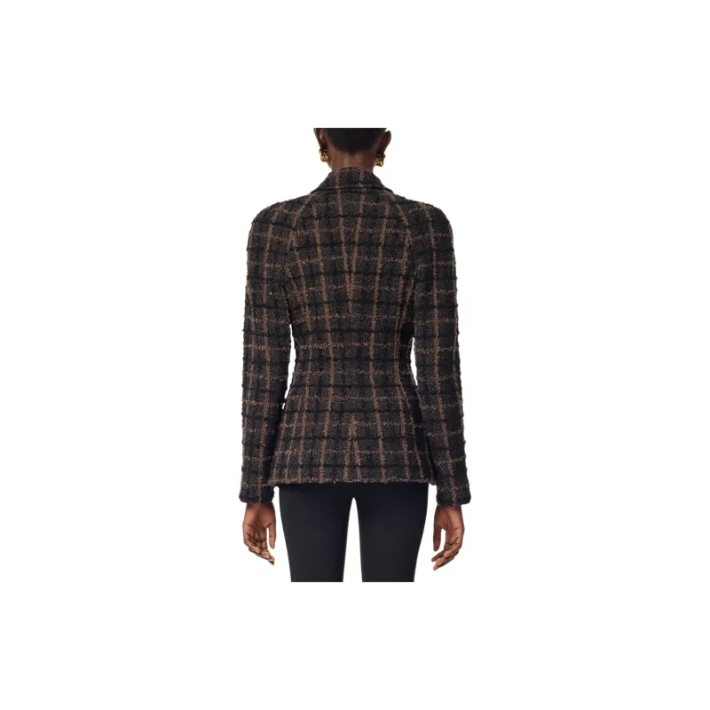 VERSACE Double-Breasted Checked Blazer-3