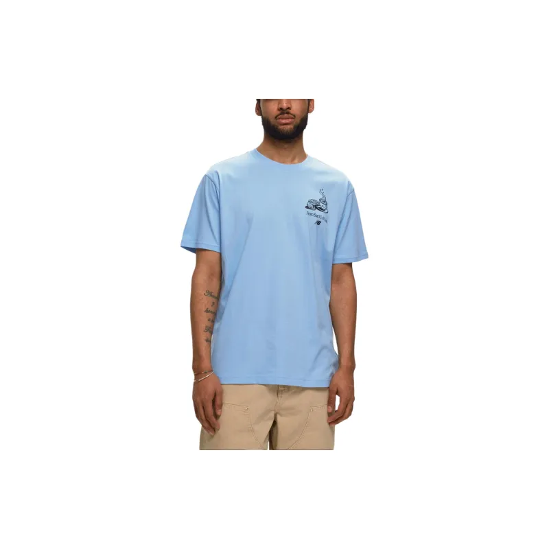 New Balance NB Essentials Cafe T Shirt Men's Dusty Blue-1