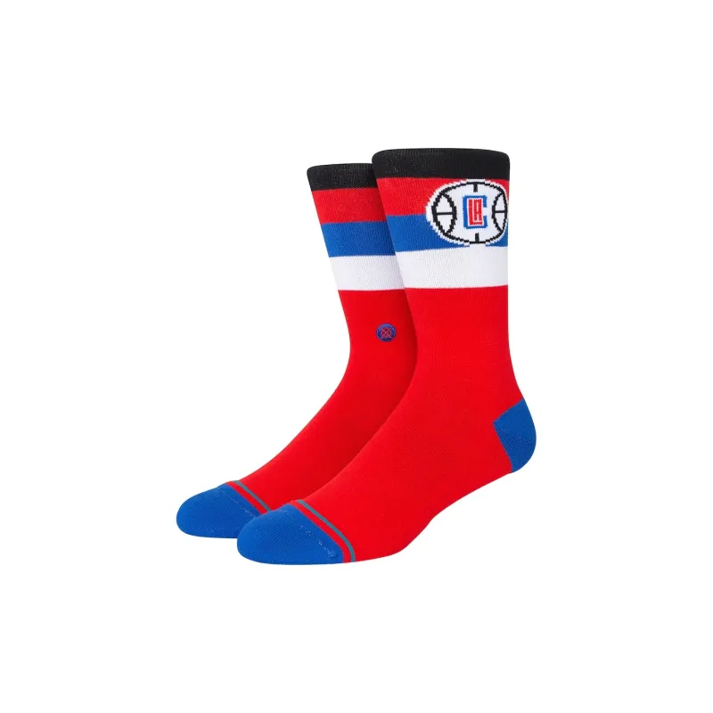 NBA Los Angeles Clippers Stance Crew Basketball Socks Men's 1 Pack Red-1